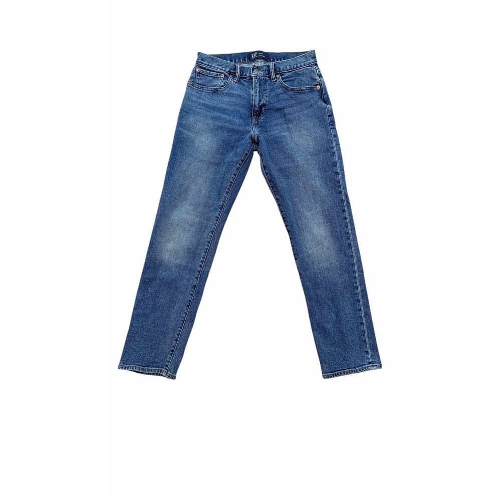 GAP‎ Men's Straight Leg Jeans Size Blue Stretch Denim Mid Rise 28x30